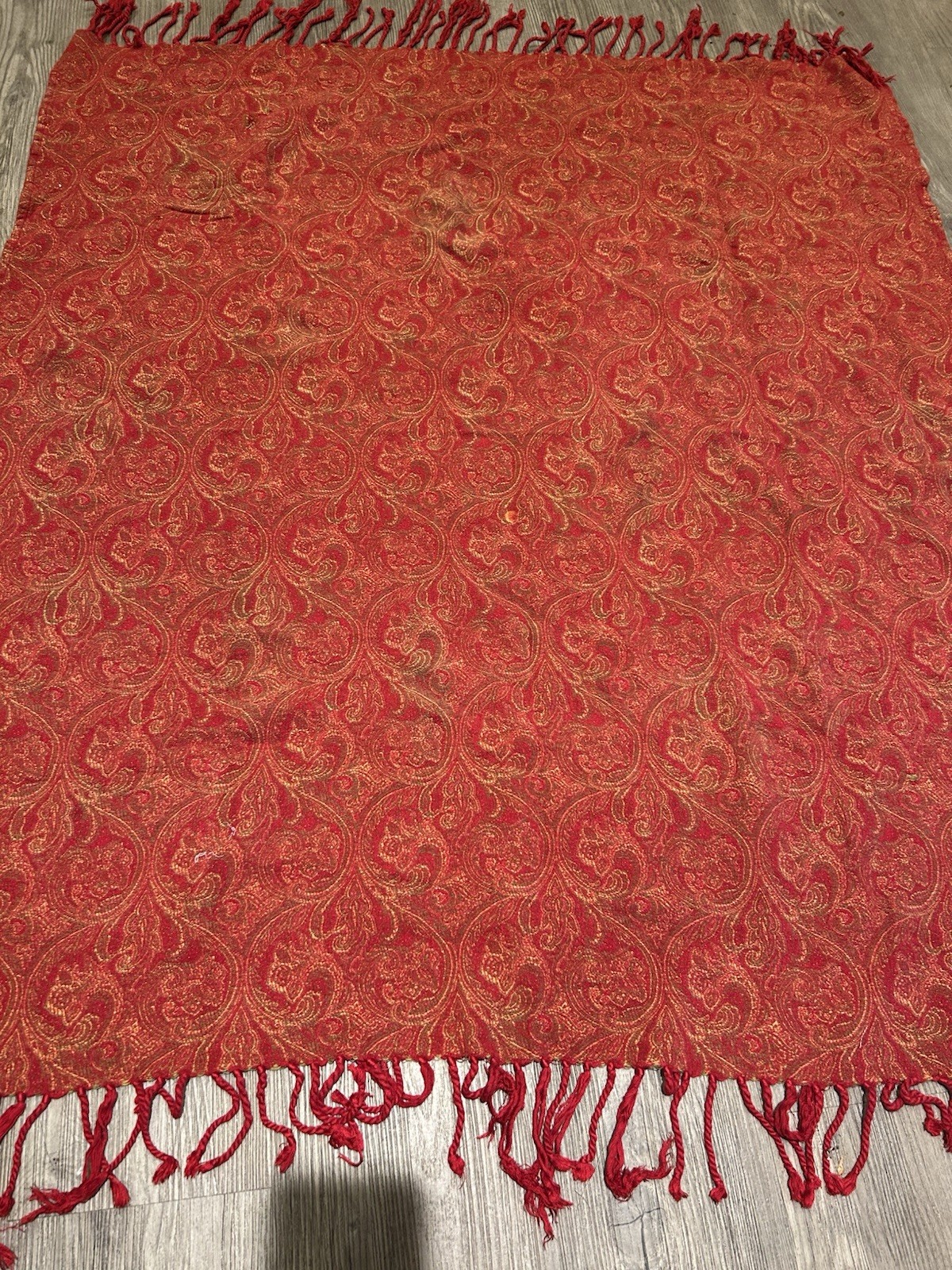 Malabar Grove Paisley Woven Throw Blanket India Fringe 41” X 49” gallery