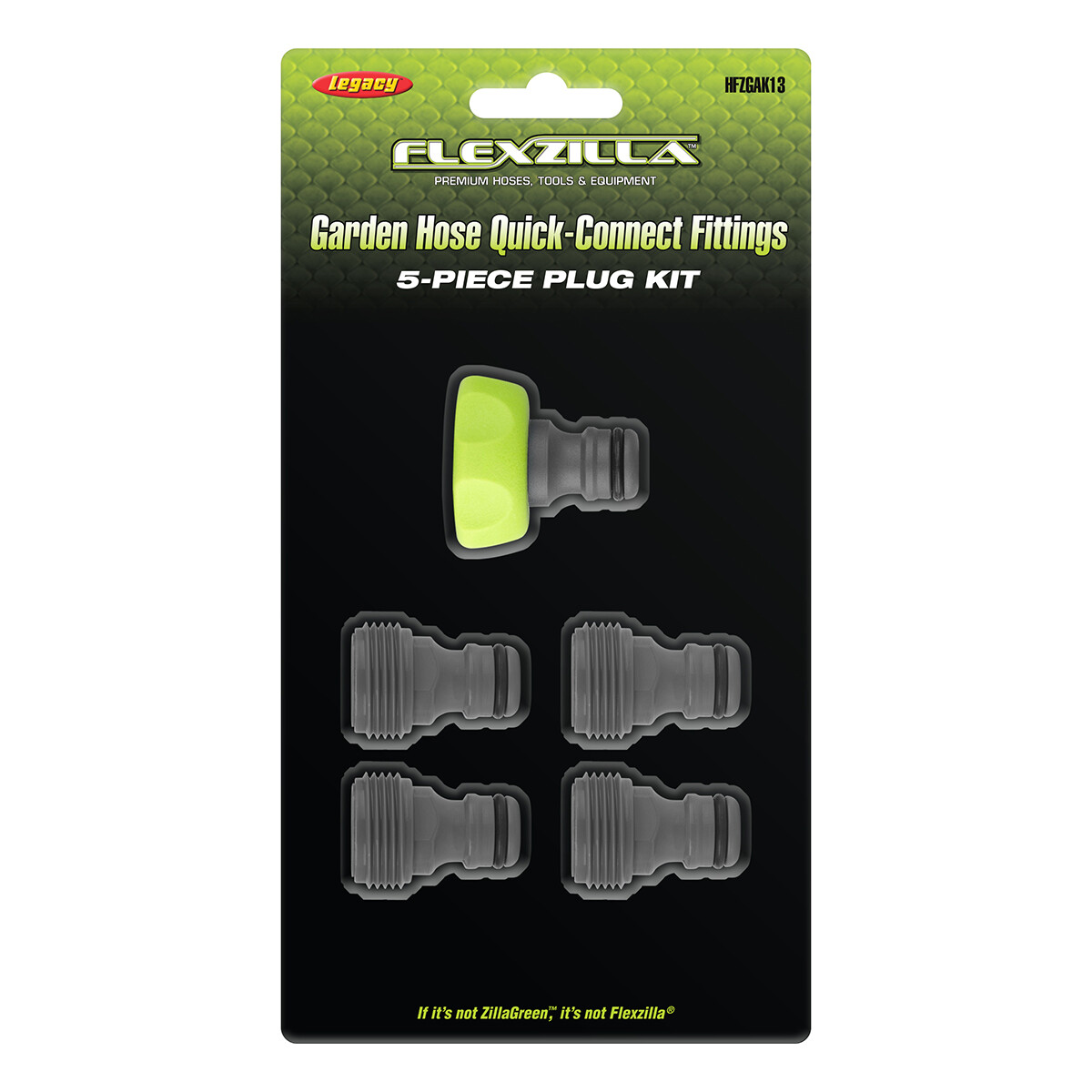 Flexzilla HFZGAK13 Garden Hose Quick-Connect Fittings, 5-Piece Plug Kit gallery