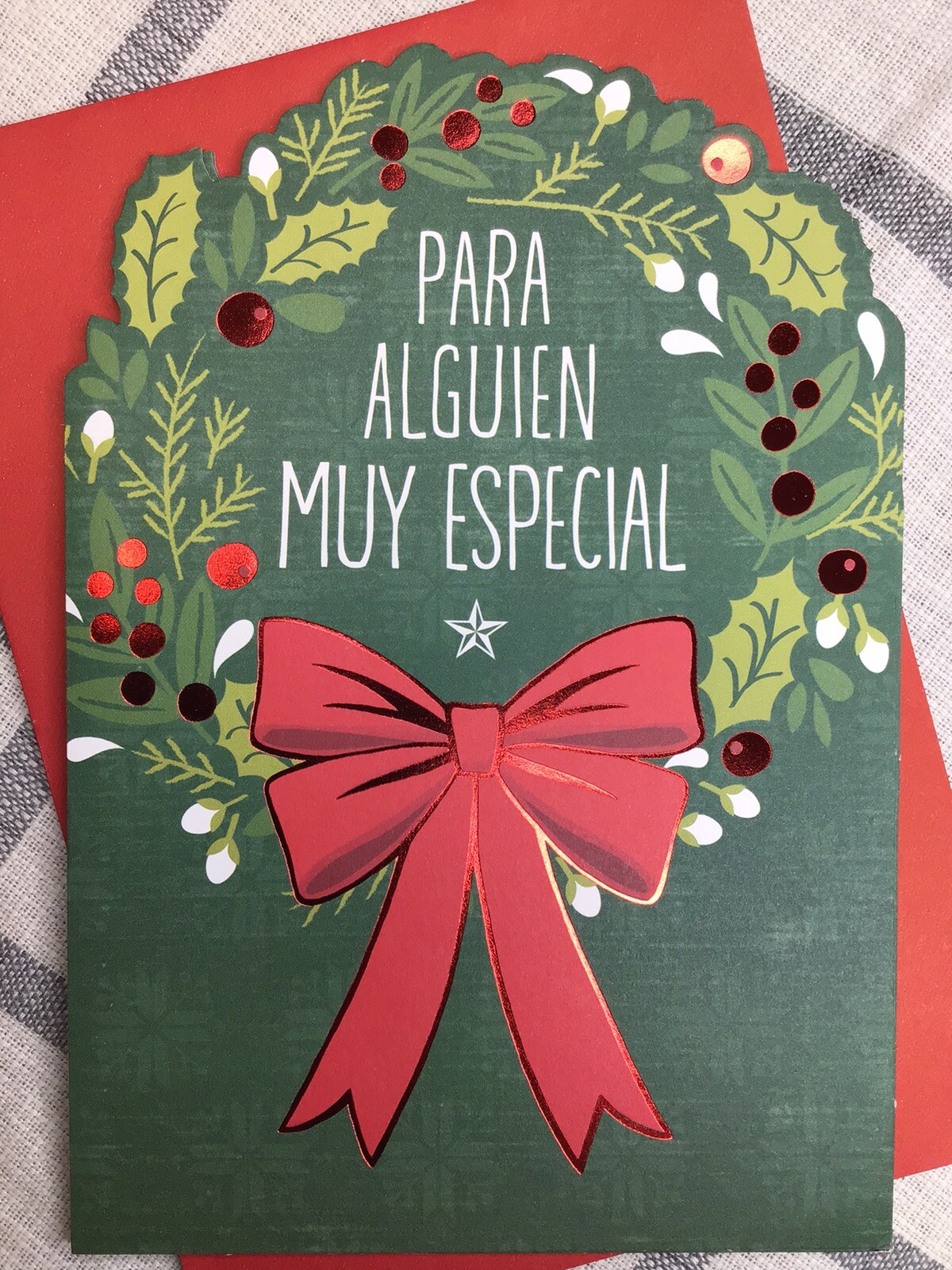 3 Hallmark Merry Christmas Card Someone Special Spanish VIDA 8x5.25 Navidad gallery