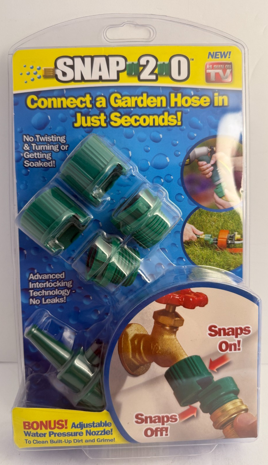 AS SEEN ON TV - SNAP 2-0 Connect Garden Hose In Sec +BONUS Water Pressure Nozzle gallery