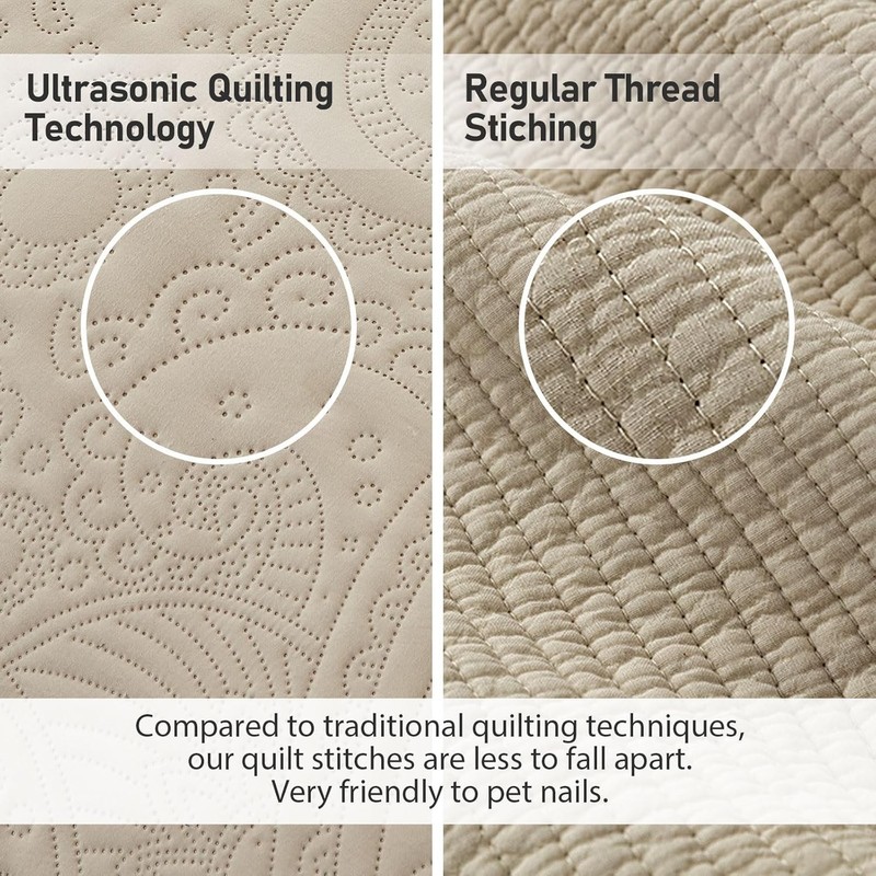 Alaska King Bedspread 132x 120, Oversized King Bedspread Extra Wide, 3 Piece ... gallery
