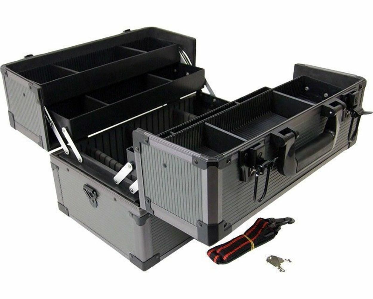 Cantilever Hobby Toolbox Lockable Carry Strap 3 Tier Adjustable Tray Sections gallery