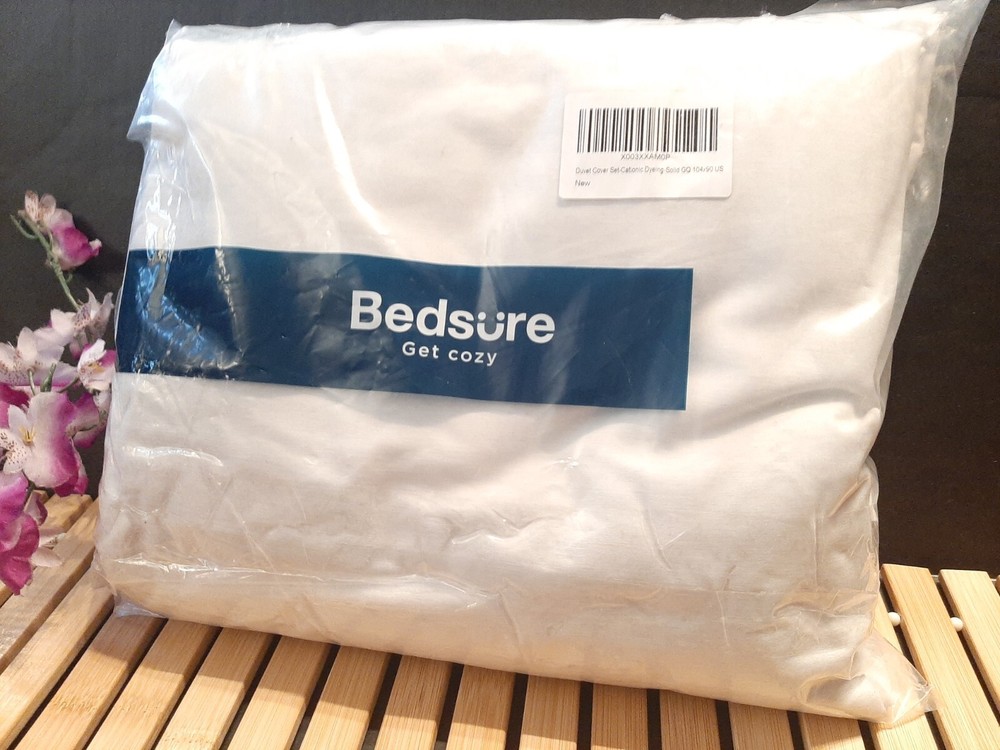 Bedsure Duvet Cover King Size Super Soft Cationic Dyed Duvet Cover Beige Linen