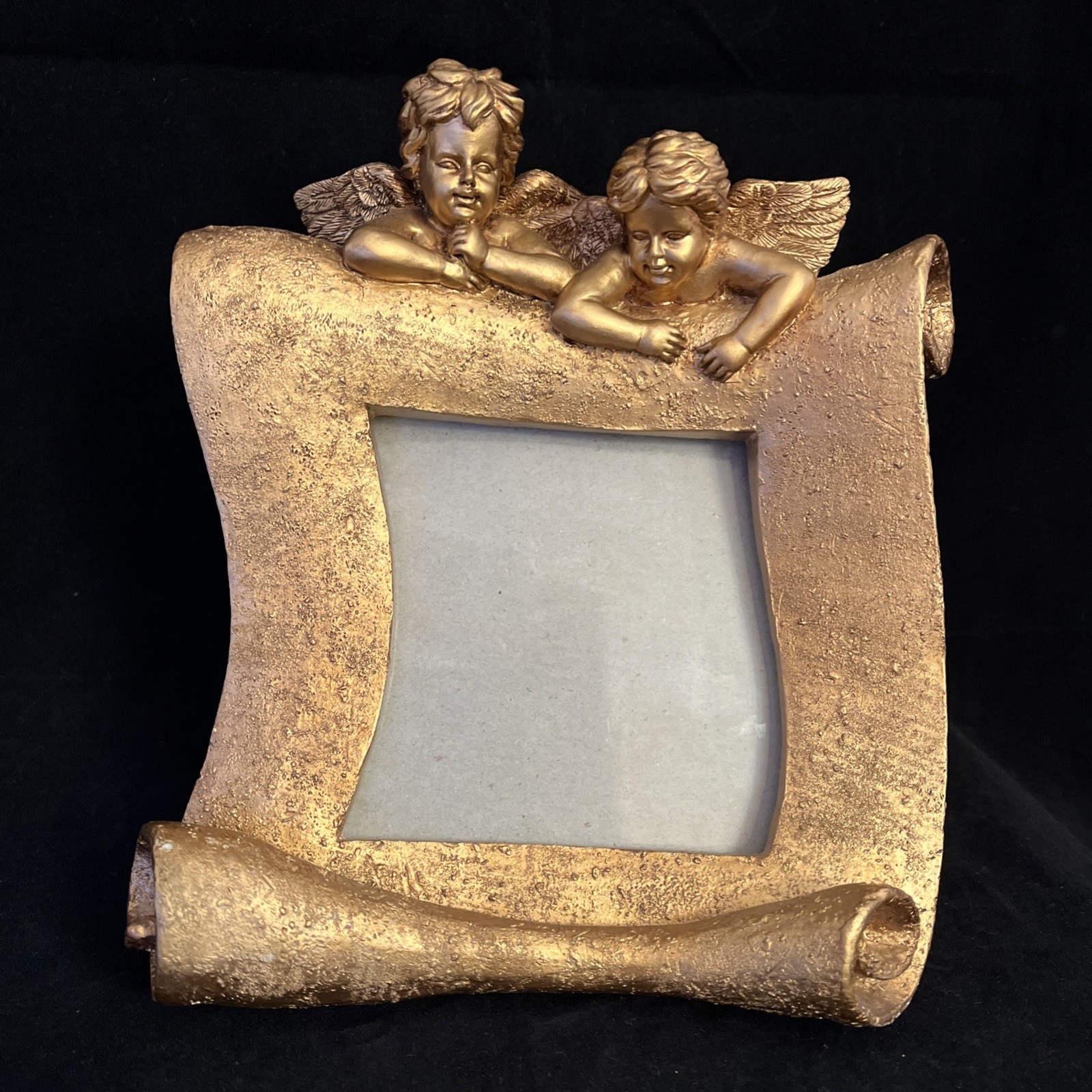Gold Cherubs Frame For 4x4 Scroll Angels Heavy Resin Baroque Rococo Easel Back gallery