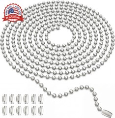 120-Inch Extra Long Ceiling Fan Pull Chain Extender, Premium Ball Chain with 12