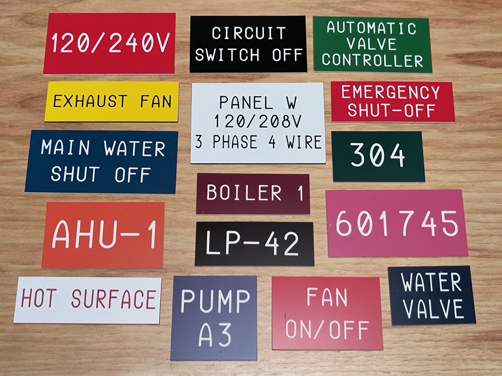 Custom Engraved Industrial Nameplate / Tag Sign Plaque Plate Label Placard gallery