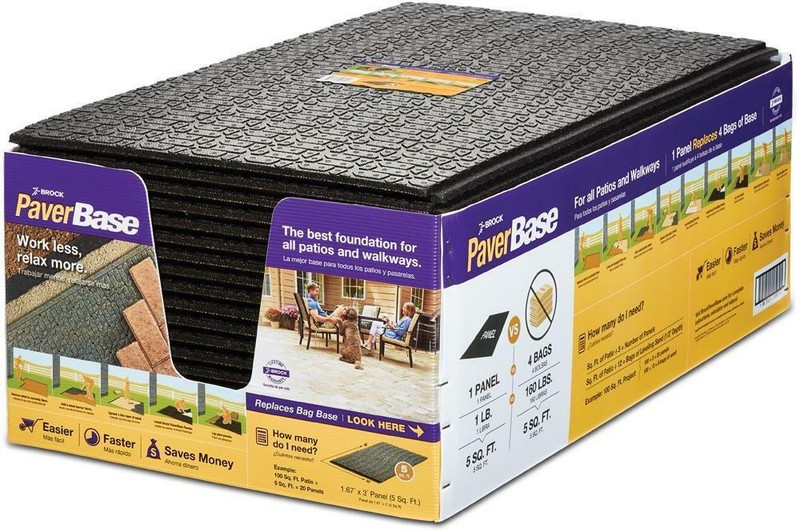 Patio Paver Base Panel 20 in. x 36 in. Textured Polypropylene Black 20-Case gallery
