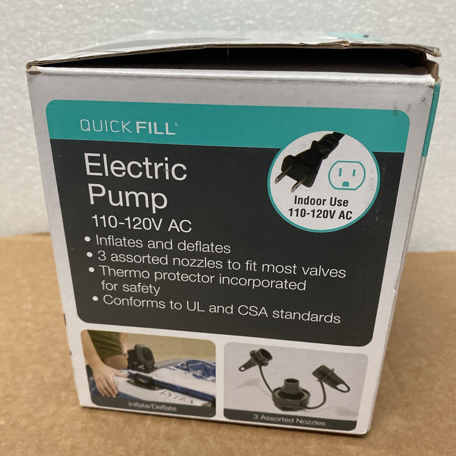 Intex 66639E 120V Quick Fill AC Electric Air Pump w/ 3 Interconnected Nozzles gallery