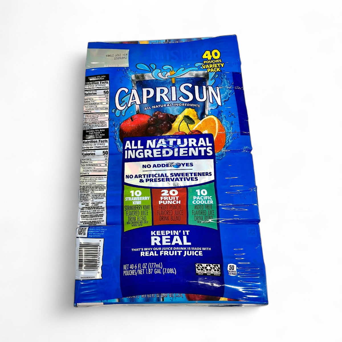 CapriSun 40-Pouch Variety Pack Strawberry-Kiwi Fruit-Punch Pacific-Cooler 6fl oz gallery