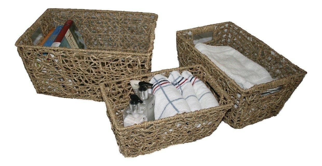 Danielson's Seagrass Shelf Storage Basket (Set of 3) gallery