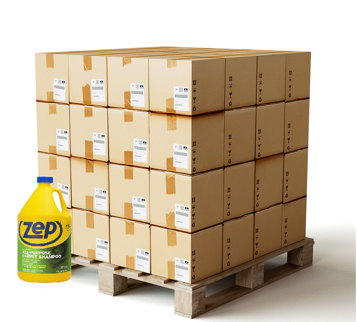 ZEP All-Purpose Carpet Shampoo Concentrate 1 Gallon ZUCEC128 (Pallet of 144) - gallery