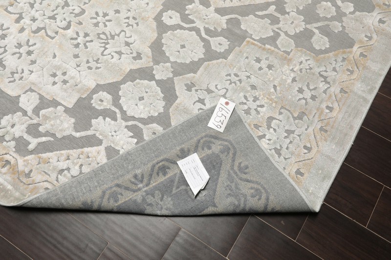 7'11” x 11'2” Designer Modern High Low Pile 100% Polypropylene Area Rug Gray gallery