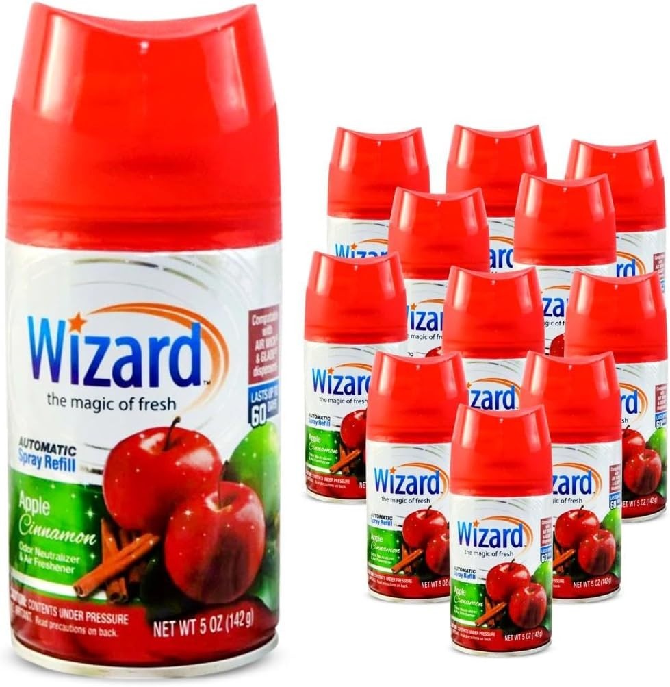 12 WIZARD Automatic Spray Refills 5oz Air Freshener Refill Cans gallery