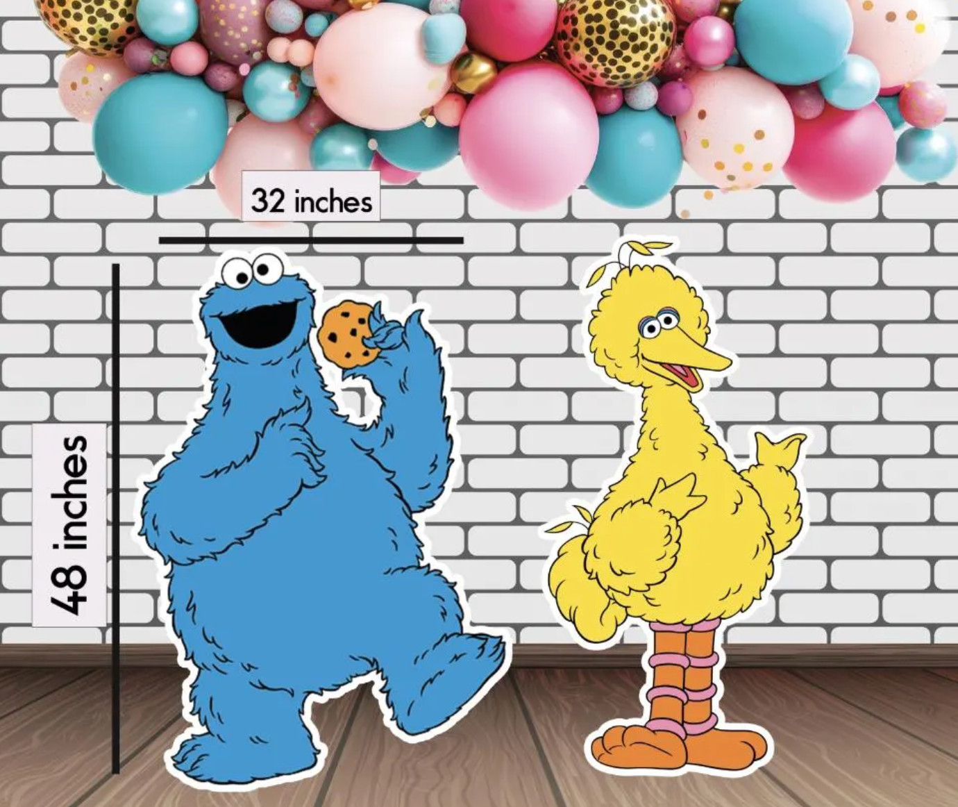 Elmo and friends cutouts, stand include, cardboard material, diferent size gallery