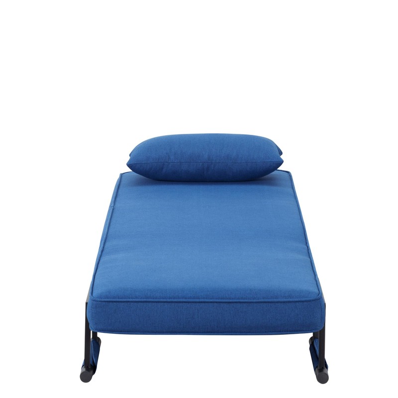 26" 4-in-1 Convertible Sofa Bed Folding Arm Chair Lounge 5 Position Metal Frame gallery
