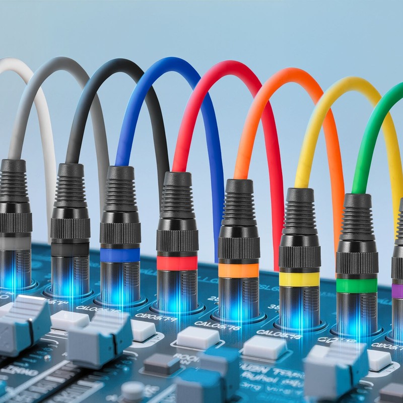 XLR Cable 6.5 ft, 10 Pack, Shielded Balanced DMX Male to Female Microphone Cable gallery