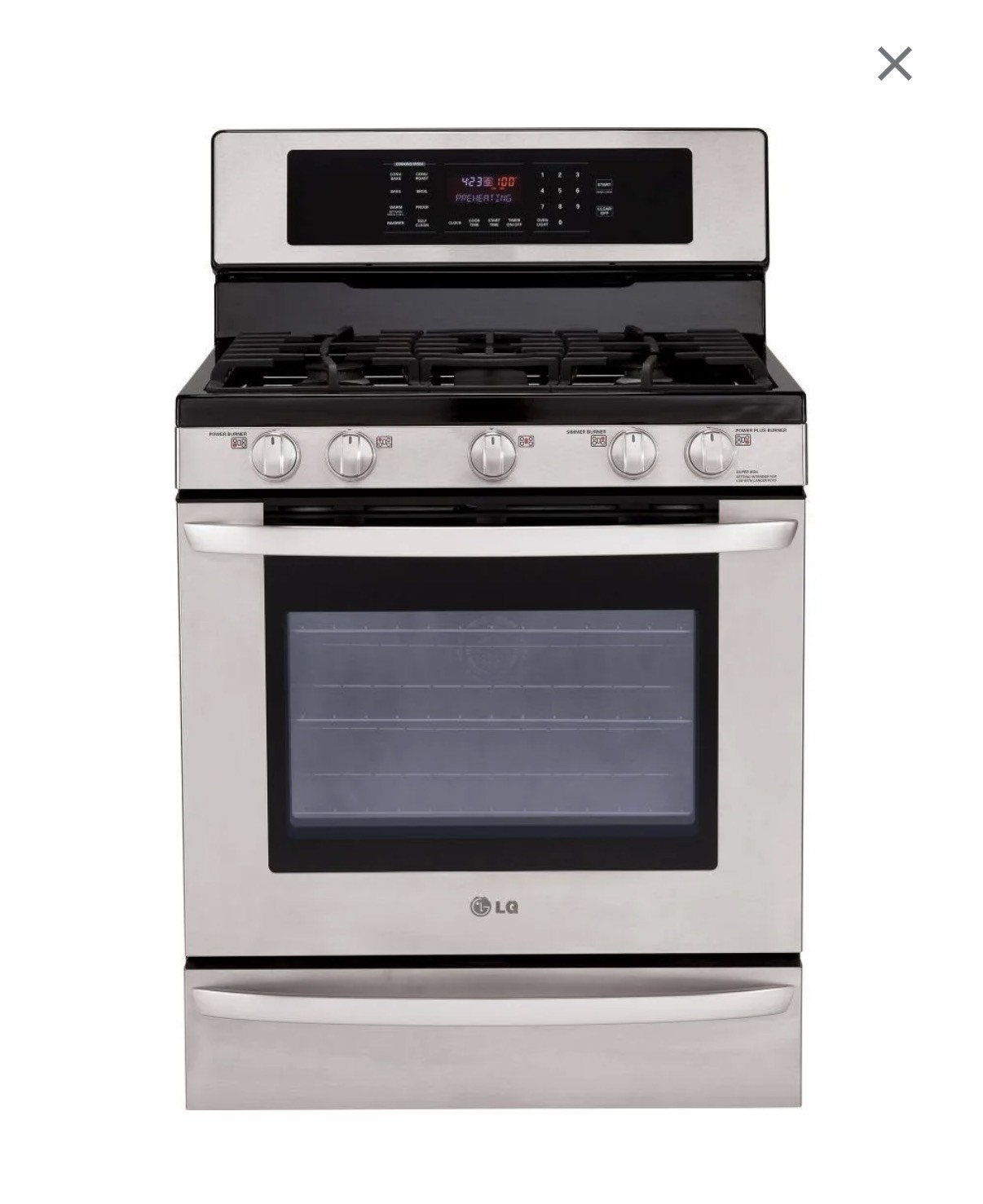 LG LRG3095ST 30" Stainless Freestanding 5 Burner Natural Gas Range NIB gallery