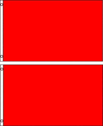 (2 pack lot) 2x3 Red Solid Plain Blank Color Flag 2'x3' Banner Grommets gallery