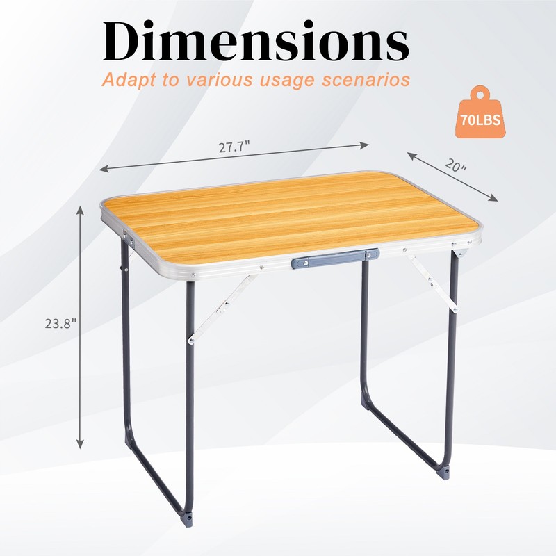 2.3FT Portable Plastic Folding Table Perfect for Outdoor Garden Dining Party gallery