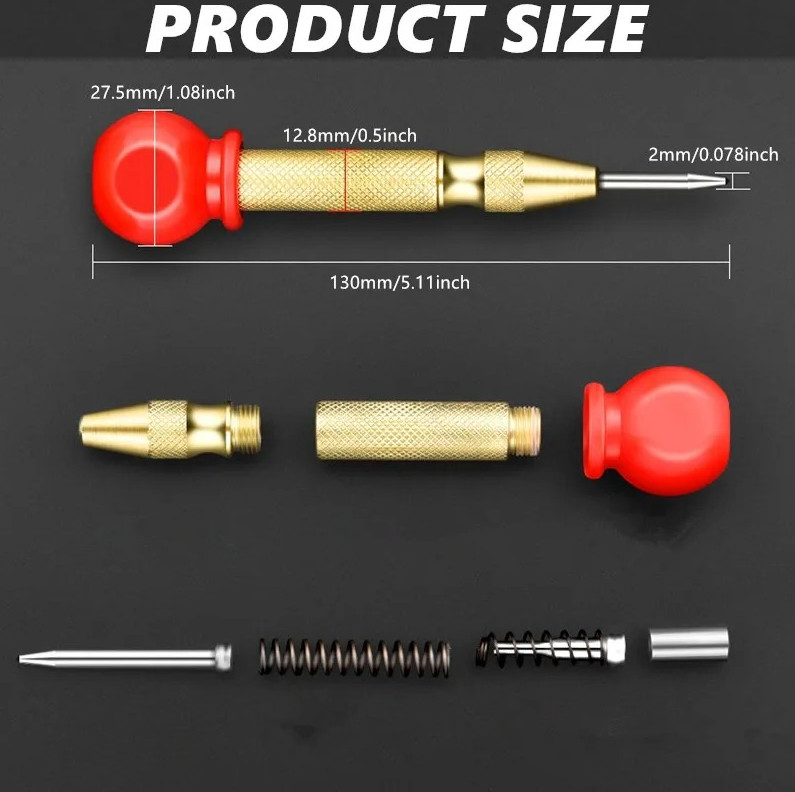 Automatic Center Punch 5 Inch Adjustable Spring Metal Marking Tool gallery