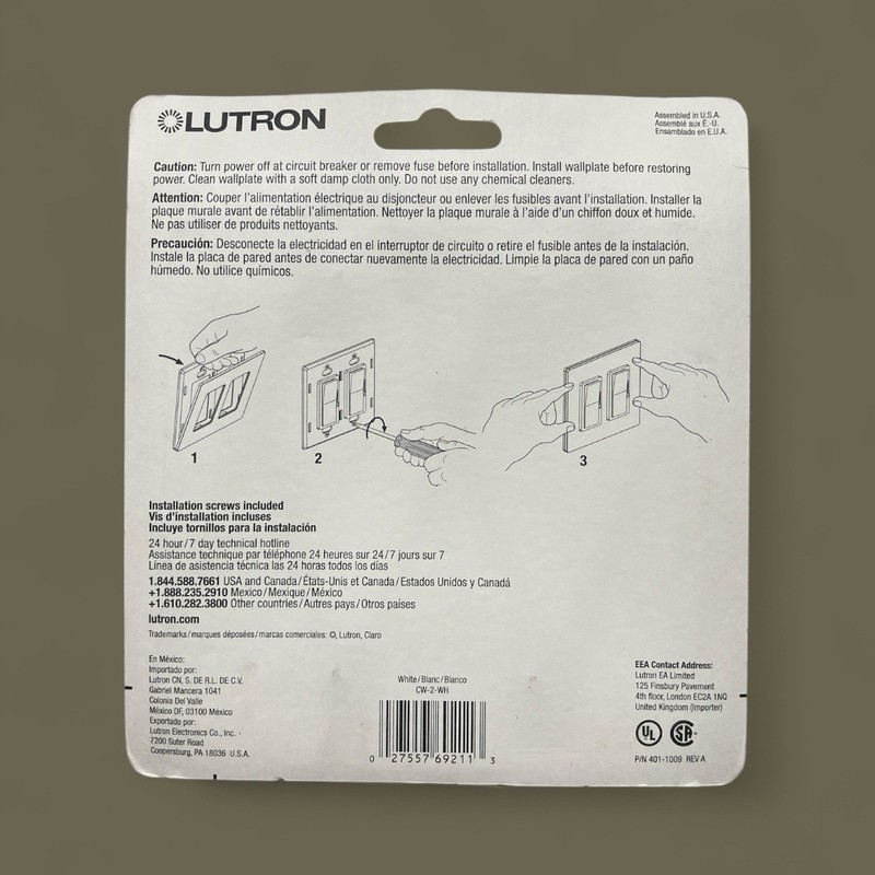 Leviton Claro No Visible Screws Wallplates. White Gloss Finish (F) gallery