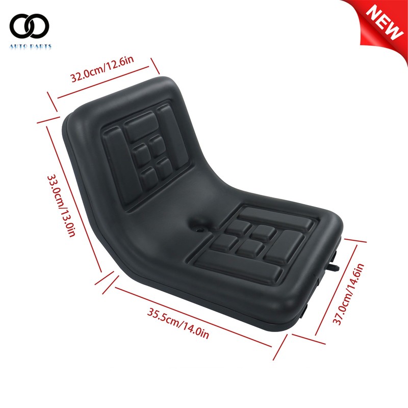 Universal Lawn Tractor Seat Durable w/ Drainage Hole Black High Back Mower Seat gallery