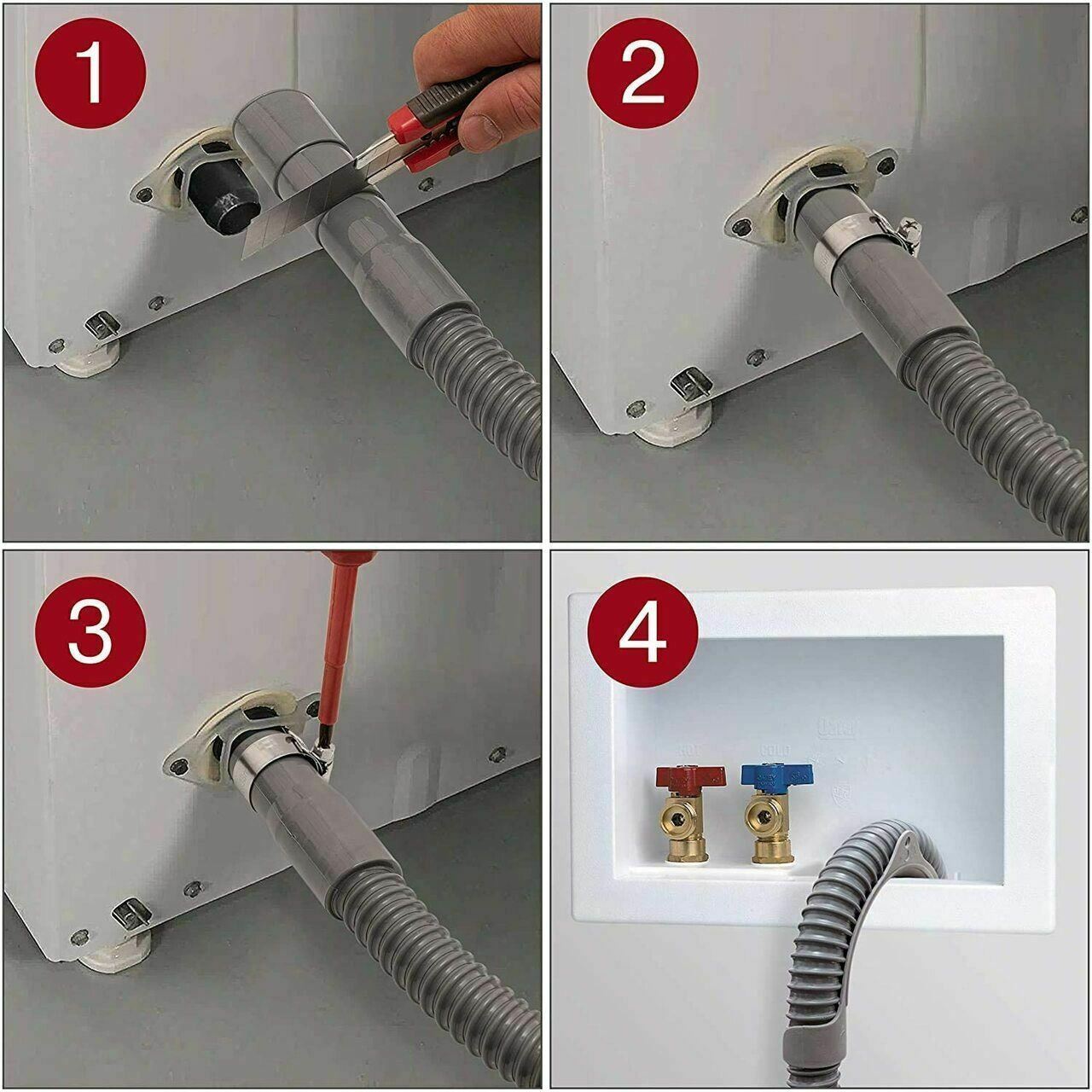 Washer Washing Machine Drain Hose 14 ft Universal Corrugated and Flexible gallery