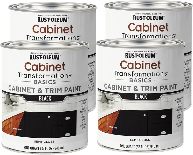 372012 Transformations Basics Cabinet & Trim Paint, Quart, Black gallery