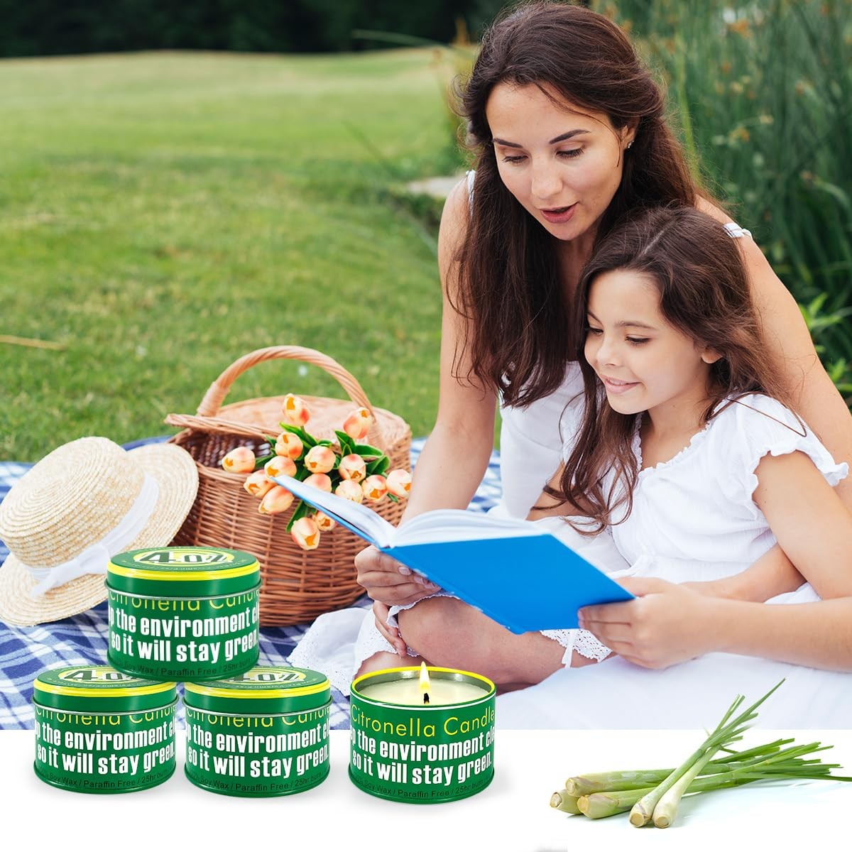 Citronella Candles for Outdoor Use - Long-Lasting Jar Candles, 4oz, 4 Pack - ... gallery