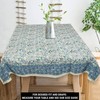 India Arts Hand Block Print Tablecloth 72x72 Square, 100% Cotton Blue Green F... gallery