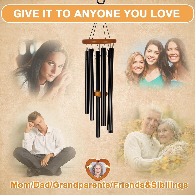 32 Inch Personalized Memorial Wind Chimes Sympathy Gifts for Loss of Loved One gallery