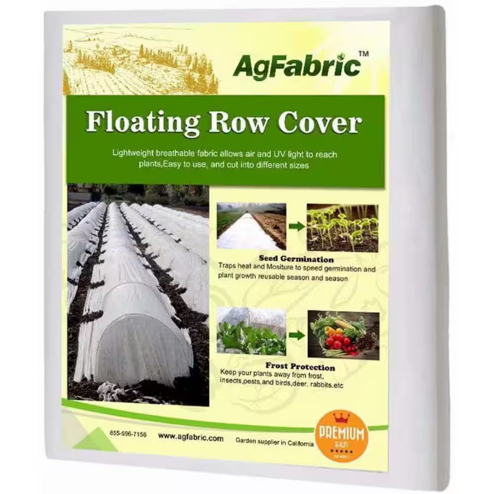 0.55 Oz. 10 Ft. X 12 Ft. Floating Row Cover Plant Blanket for Frost Protection a gallery