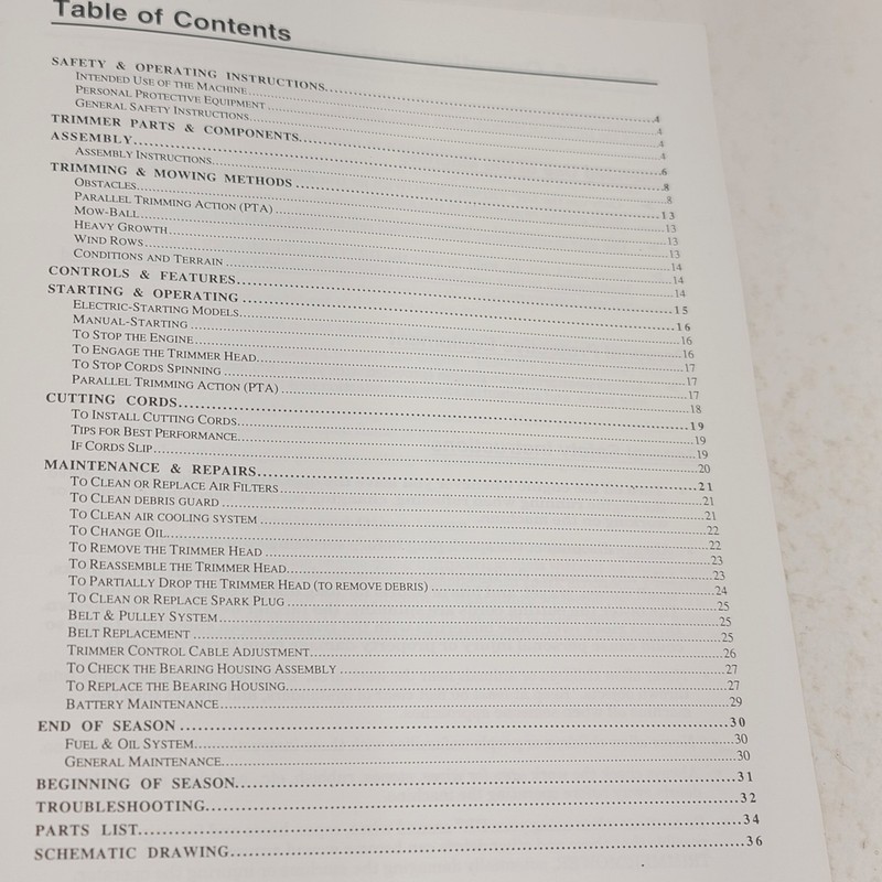 DR TRIMMER/MOWER PRO - Tecumseh VECTOR ENGINE Assembly & Operating Instructions gallery