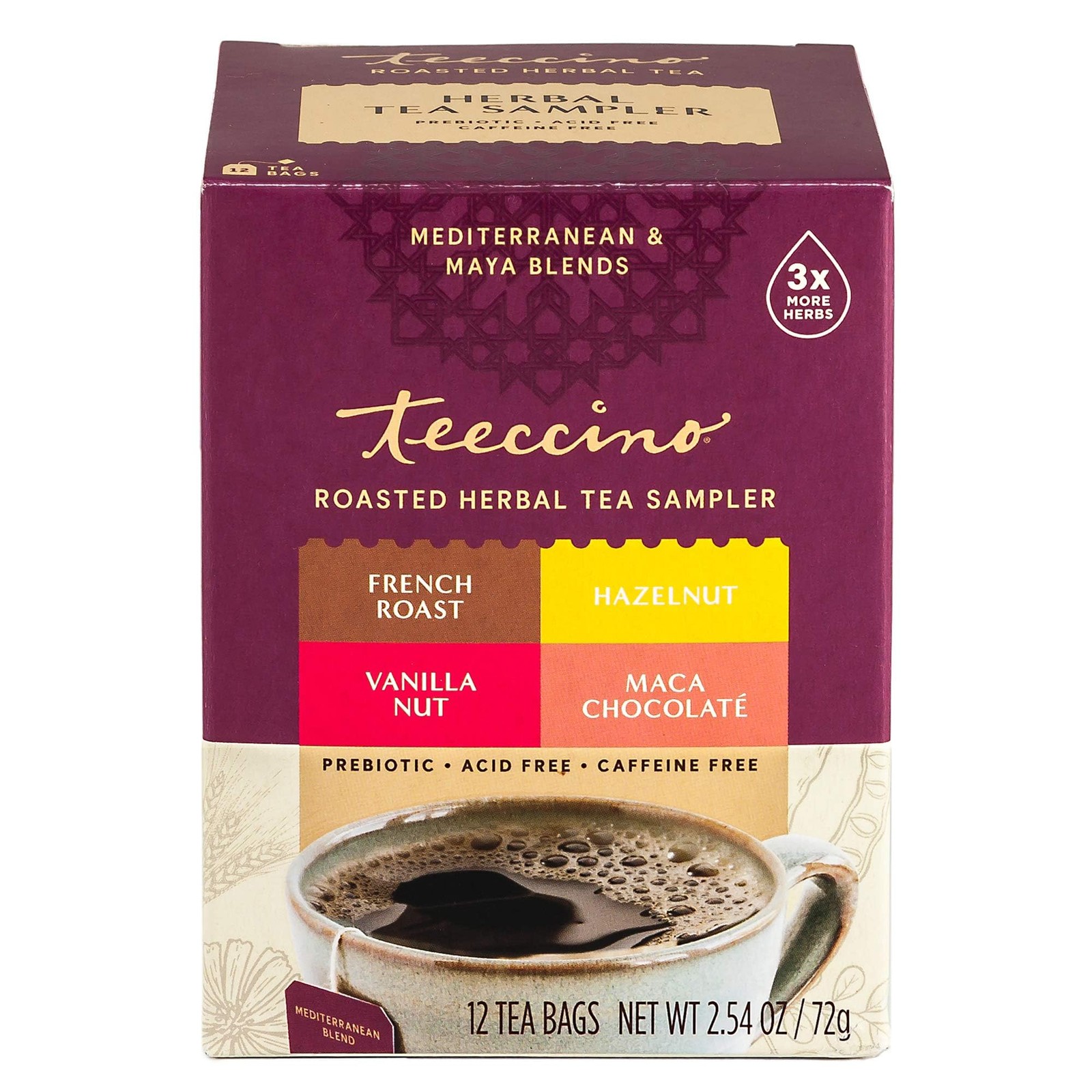 Herbal Tea Sampler Assortment - 12 Tea Bags - Maca Chocolaté, French Roast, H... gallery