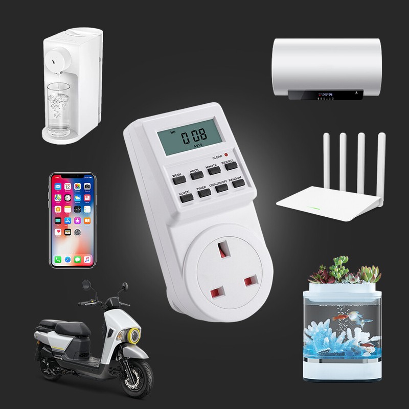 Programmable Electrical Plug-in Power Socket Timer Switch Outlet Time 50Hz/60Hz gallery