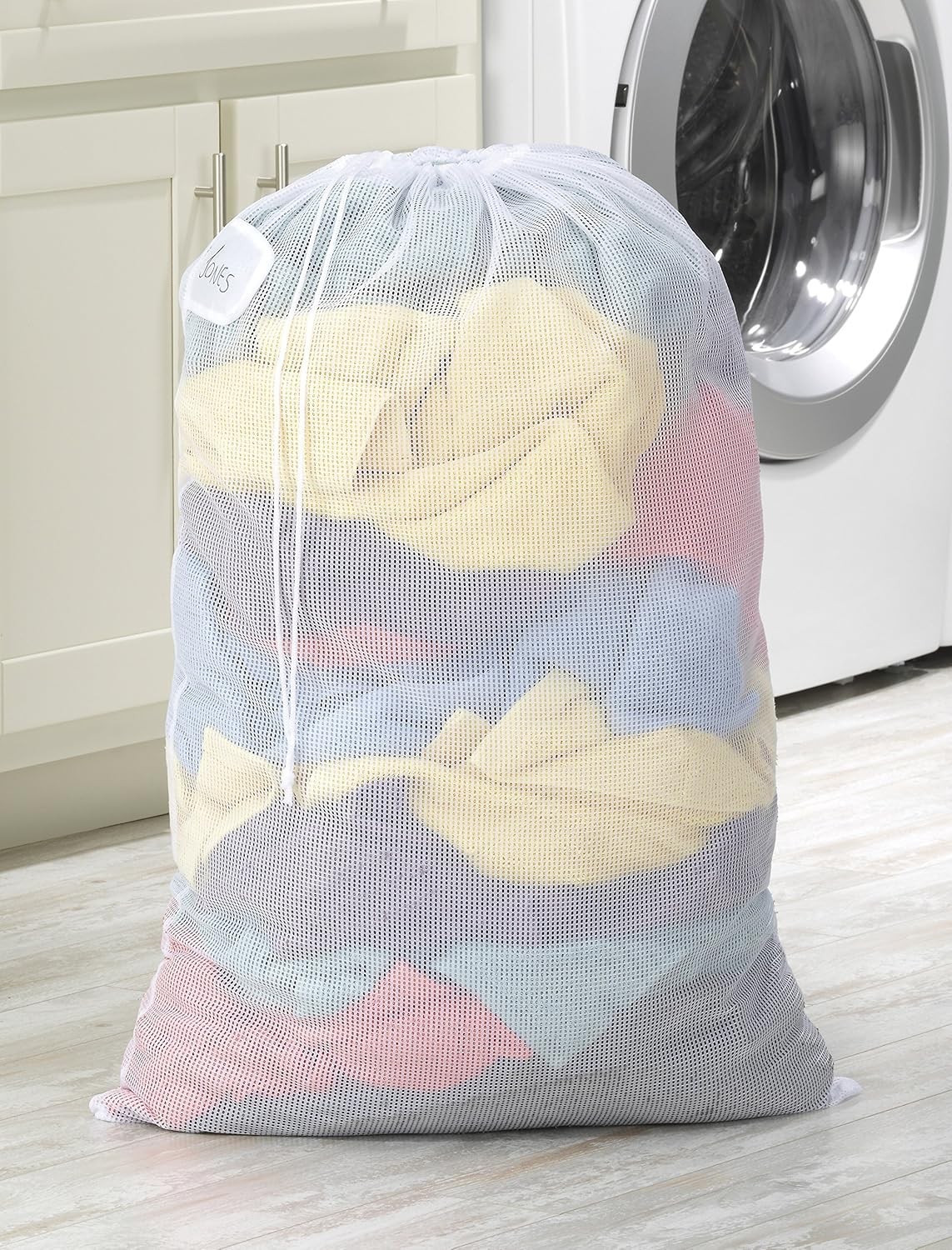 45 lb Capacity Mesh Laundry Bag w/ID Tag - Ideal for Travel & Easy Organization gallery