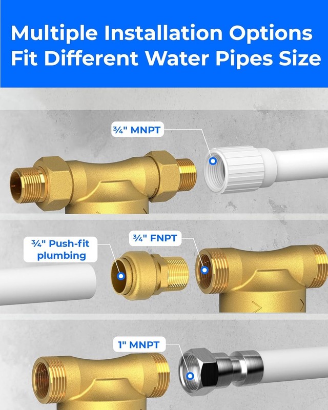 Waterdrop Spin Down Sediment Filter, Backwash Whole House Filter for Well Water gallery