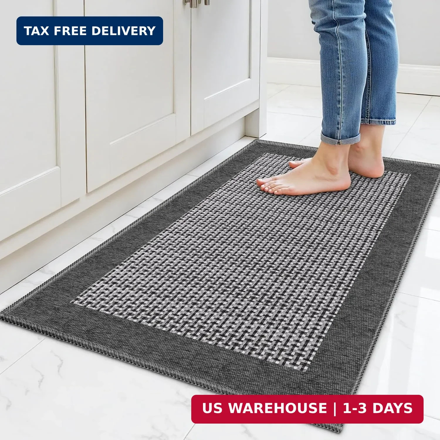 StepRite Kitchen Rugs, Kitchen Mats for Floor, 32"x20" Non-Slip Machine-Washable gallery