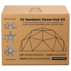 Panda Domes – 2V Geodesic Dome Hub Kit to Build 10ft 16ft (~ 3m Metal