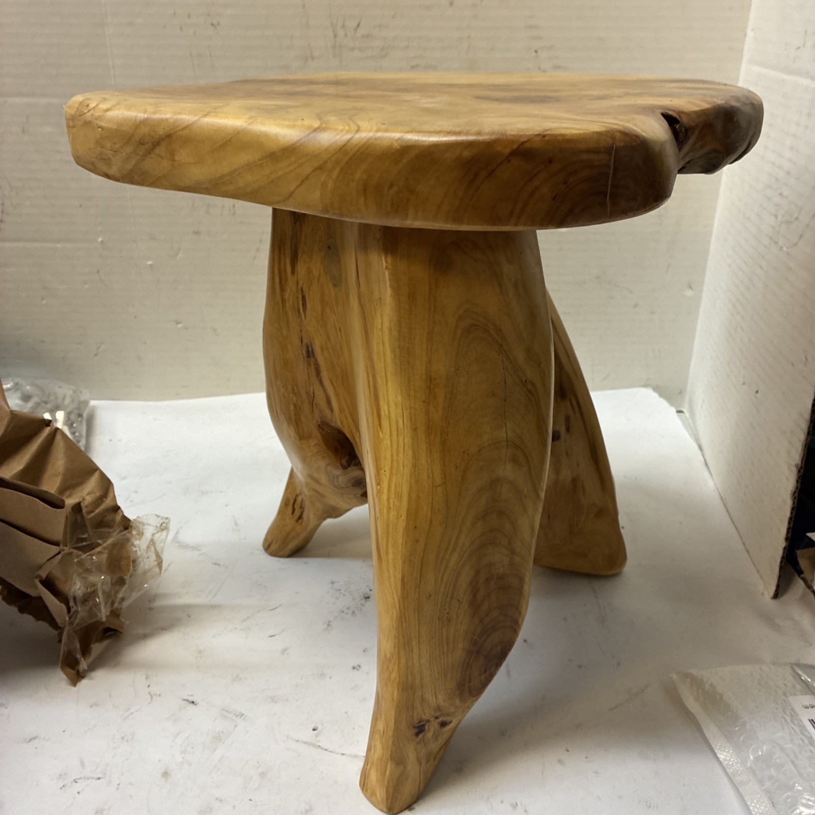 Cedar Root Natural Stool Mushroom Reclaimed Hard Side Table Stand Foot Wood End gallery