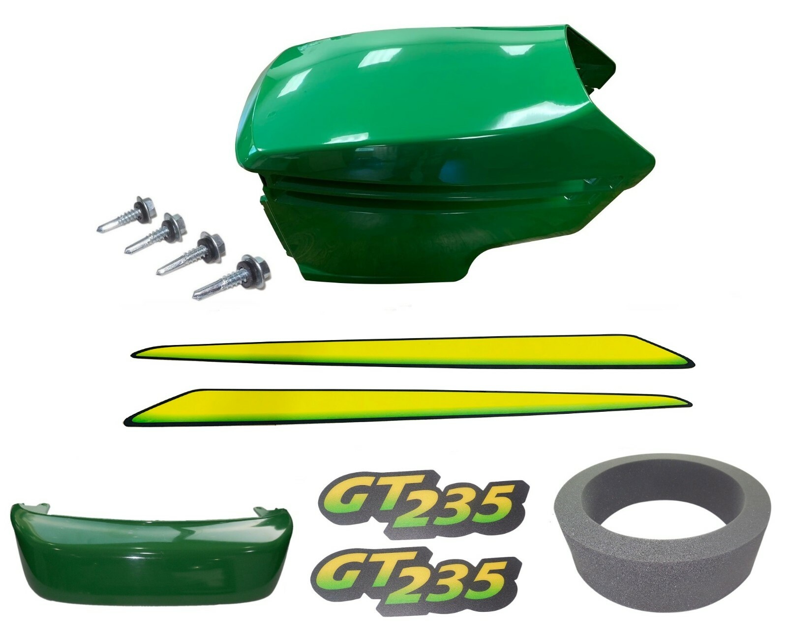 New Upper &Lower Hood/Bumper/LH&RH Stickers Fits John Deere GT235 LOW S/N gallery