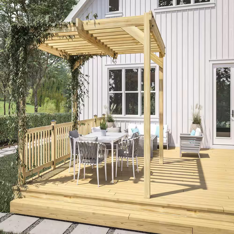 8-Step Ground Contact Pressure Treated Pine Stair Stringer gallery
