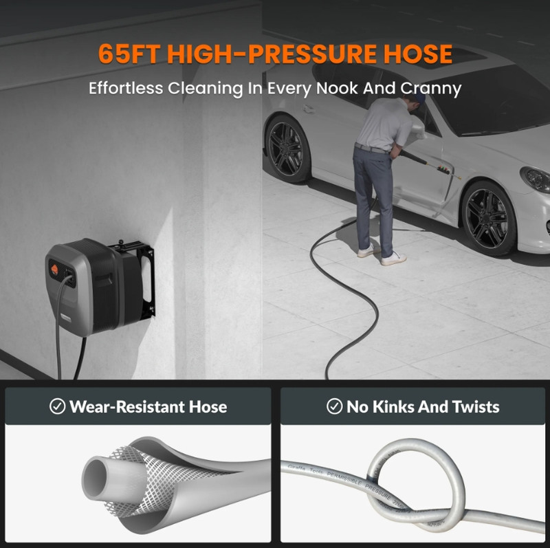 Giraffe Tools Electric Pressure Washer Max 2500 PSI Grandfalls Power Washer 65FT gallery