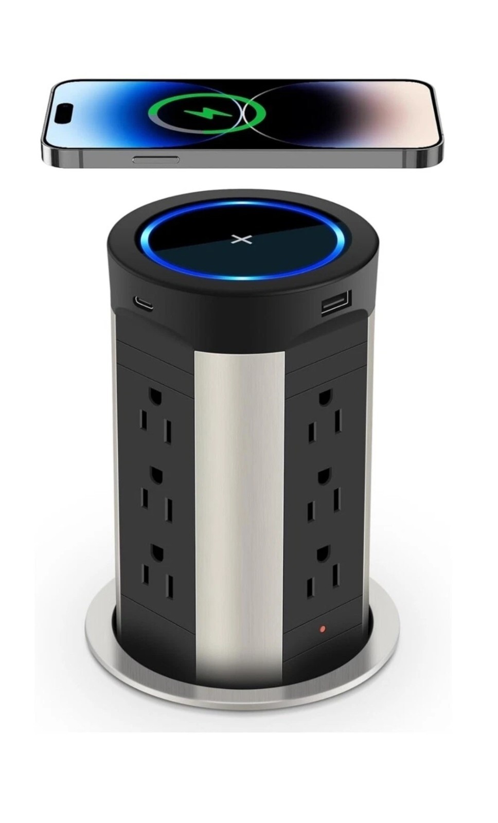 4" Pop Up Countertop Outlet with 15W Wireless Charger gallery