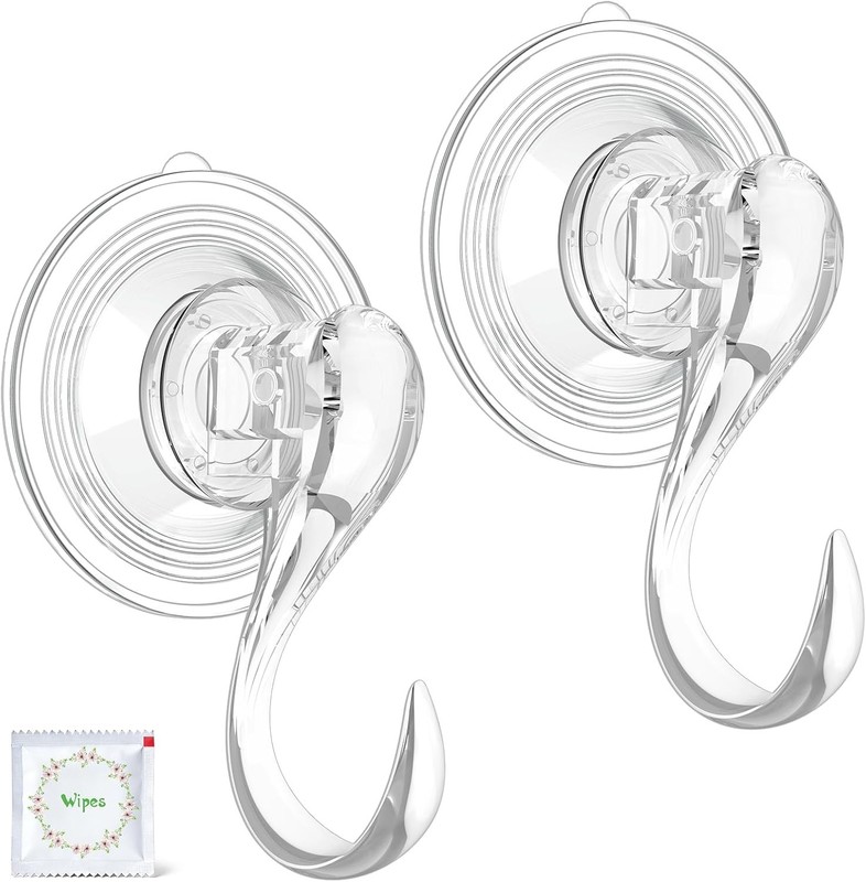 Suction Cup Hooks, Small Shower Suction Hooks with Wipes gallery