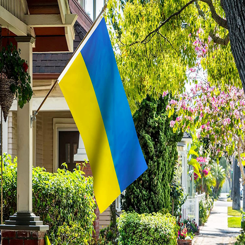 3x5 Ft Ukraine Plain Premium Quality Flag Ukrainian House Banner Grommets 100D gallery