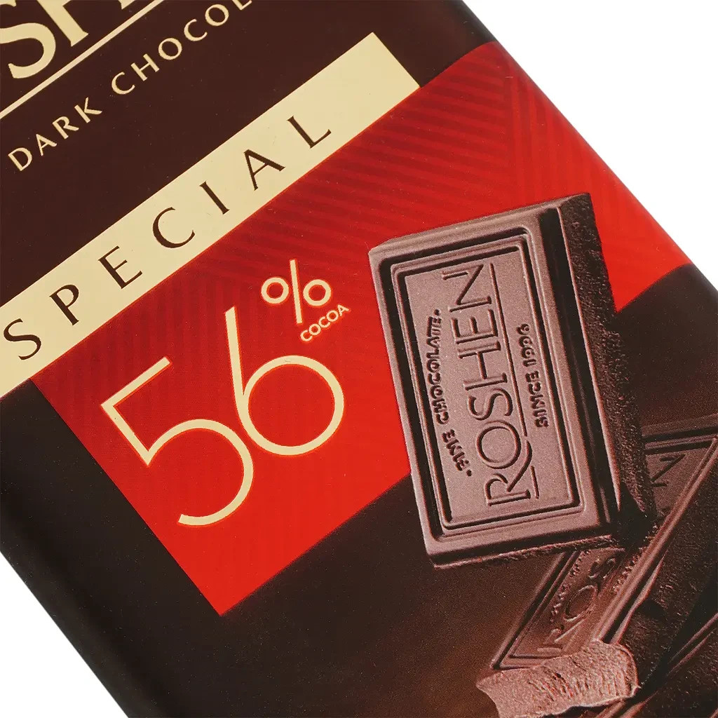 2 Packs ROSHEN True Dark Chocolate Bars 85g Special 56% Cocoa Made in Ukraine gallery