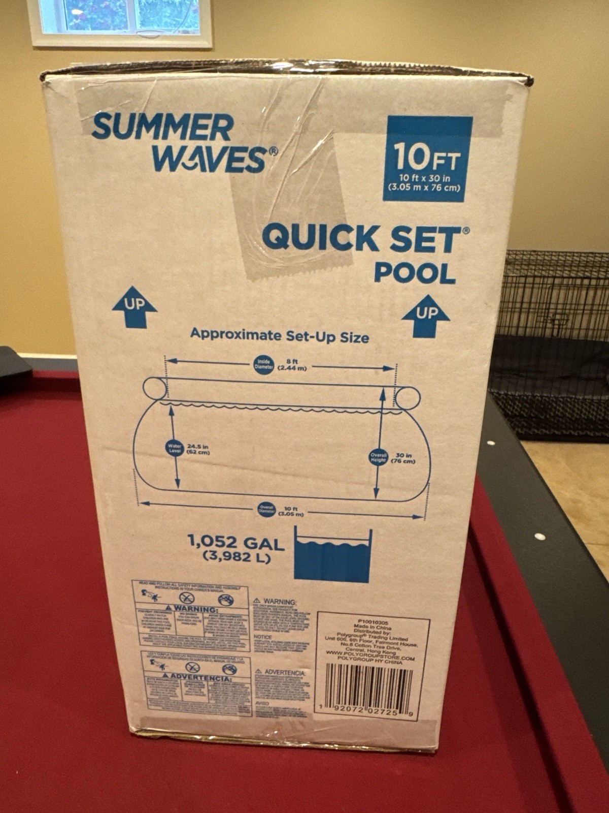 Summer Waves 10 ft X 30 in Quick set Ring Pool With Filter Pump In Hand gallery