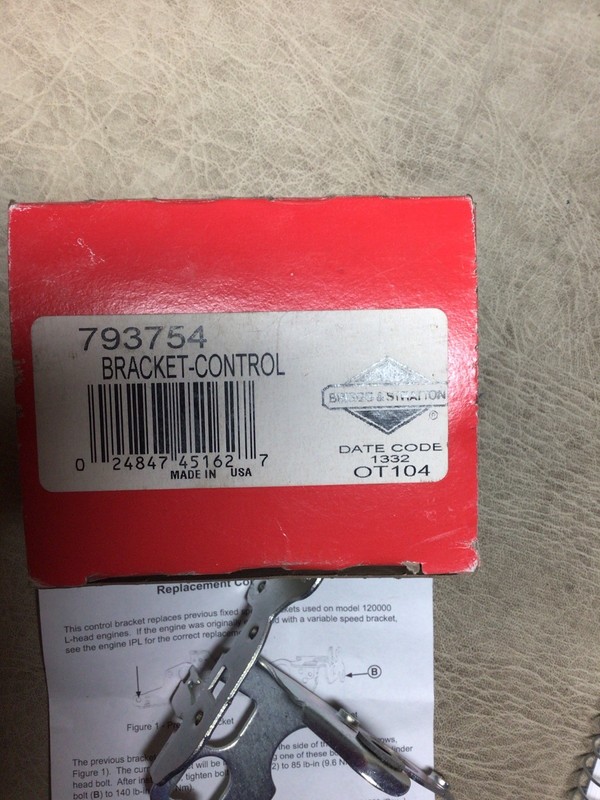 793754 Control Bracket Briggs And Stratton New Oem gallery