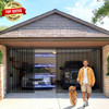 Sliding Garage Door Screen Retractable 2 Car with Track Closure 16 X 7 Ft Black gallery